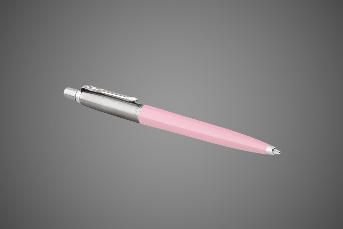 Шариковая ручка Parker Jotter, цвет BABY PINK, цвет чернил синий, толщина линии M , в подарочной коробке, Металлы: нержавеющая сталь, пластик