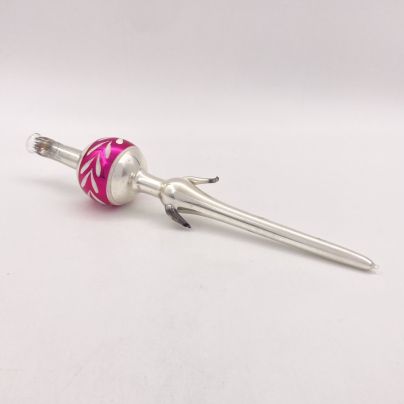 Игрушка елочная "Пика" (навершие/наконечник на елку), стекло, краска, СССР, 1940-1960 гг.