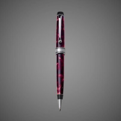 Шариковая ручка Aurora Optima Auroloide Variegated Burgundy CT, в подарочной коробке, Лаки и смолы: смола, хром