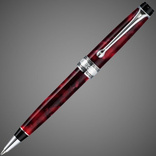Шариковая ручка Aurora Optima Auroloide Variegated Burgundy CT, в подарочной коробке, Лаки и смолы: смола, хром