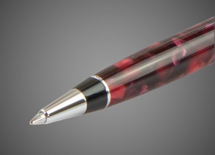 Шариковая ручка Aurora Optima Auroloide Variegated Burgundy CT, в подарочной коробке, Лаки и смолы: смола, хром