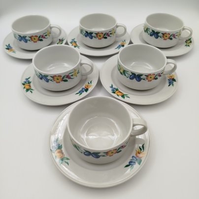 Набор чайных пар с цветочным и ягодным декором на 6 персон, Villeroy & Boch