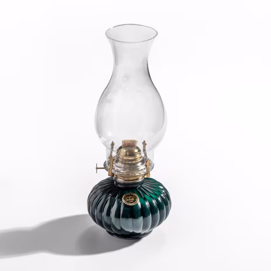 Лампа керосиновая настольная из художественного стекла, Lamplight Farms