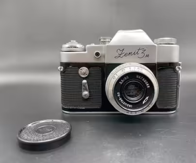 Фотоаппарат "Зенит 3м" с объективом "Индустар-50" в оригинальном кофре, Красногорский механический завод (КМЗ)