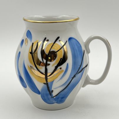 Молочник "Зимнее солнце", фарфор, роспись, золочение, Дулевский фарфоровый завод (Дулёво), Российская Федерация, 1999 г.