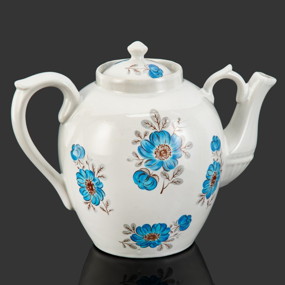 Чайник доливной с цветочным декором