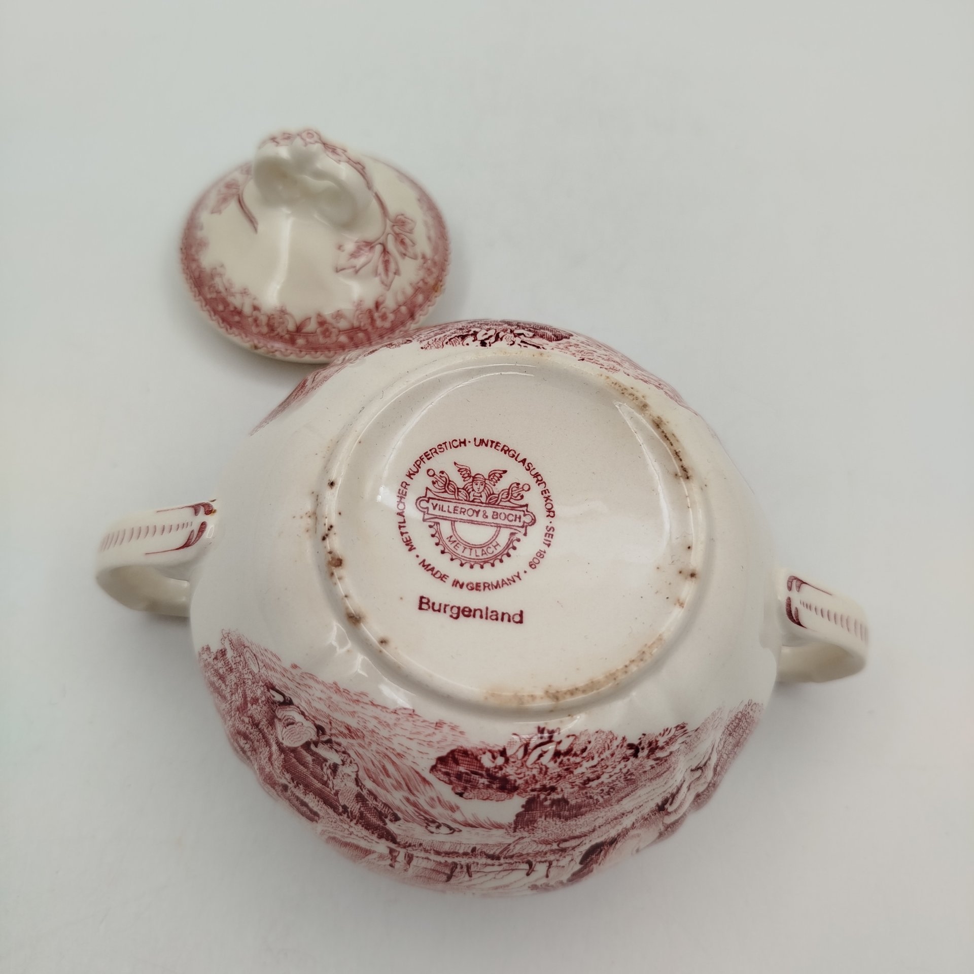 Сахарница из серии "Burgenland", фаянс, деколь, Villeroy & Boch, Германия, 1980-1990 гг., Villeroy & Boch