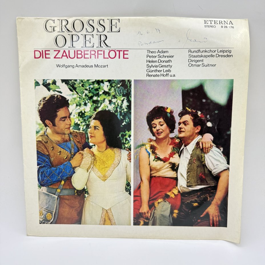 Грампластинка "Grosse Oper - Die Zauberflöte",  LP (Long play), EX (excellent), Eterna, композитный материал, картон