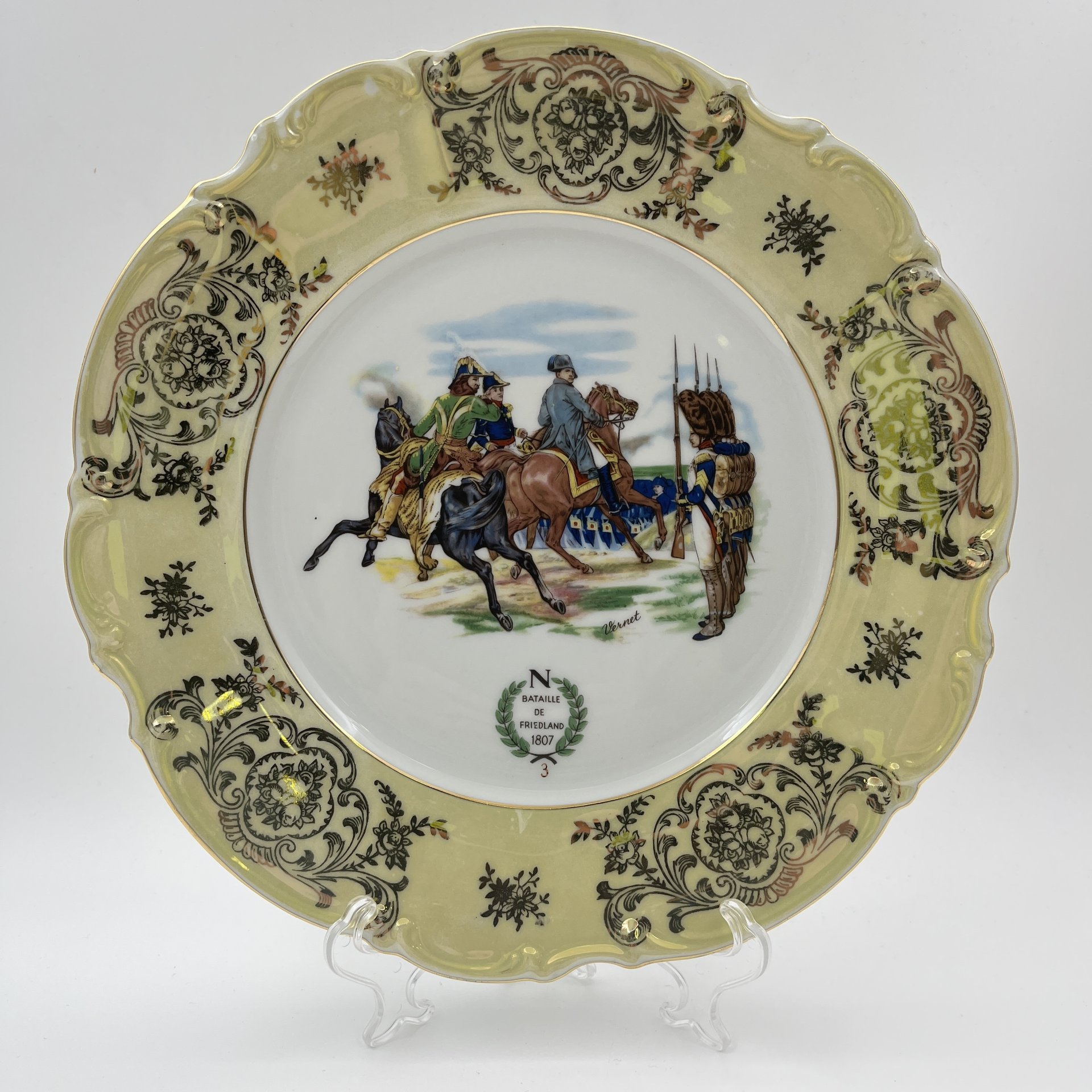 Тарелка декоративная "Фридландское сражение, 1807 г.", Leni or Erich Parbus