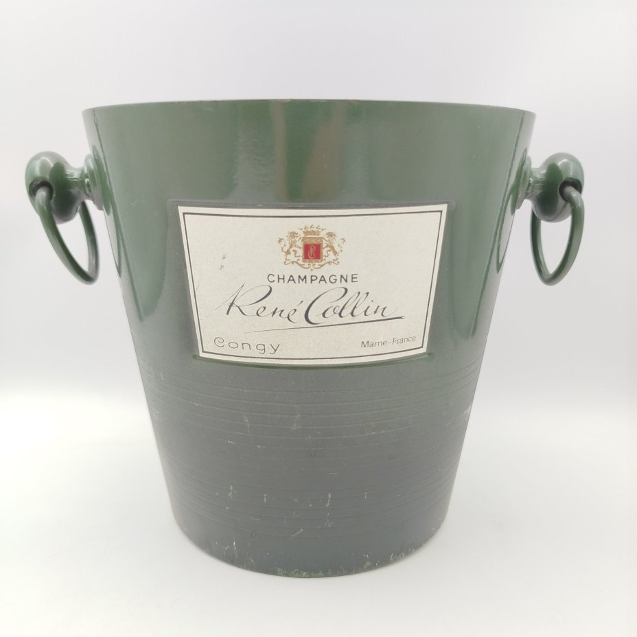 Ведро для льда и шампанского "Champagne Rene Collin", металл, краска, пленка (покрытие), Франция, 2000-2010 гг.