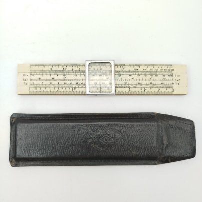 Линейка логарифмическая, дерево, кожа, Завод «Союз», Ленинград, СССР, 1950-1970 гг.