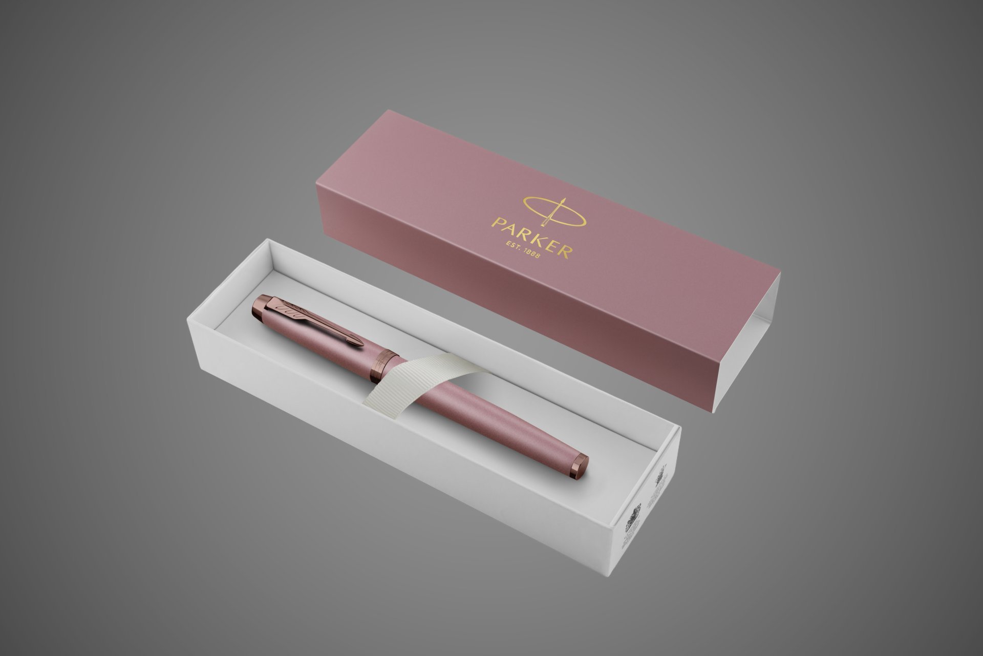 Ручка-роллер Parker "IM Mauve Bronze Trim" черная, 0,5мм, подарочная упаковка, Лаки и смолы: лак, латунь