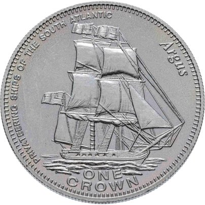 Тристан-да-Кунья, 1 крона (crown) 2006 Корабли-приватиры Южной Атлантики - "Argus"
