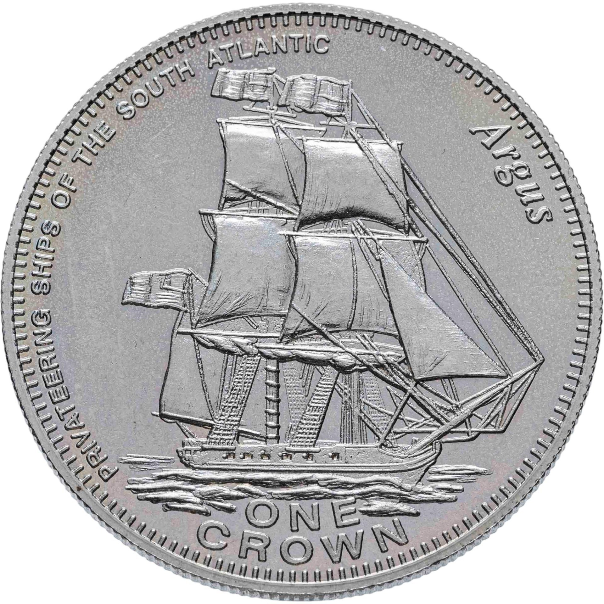 Тристан-да-Кунья, 1 крона (crown) 2006 Корабли-приватиры Южной Атлантики - "Argus"
