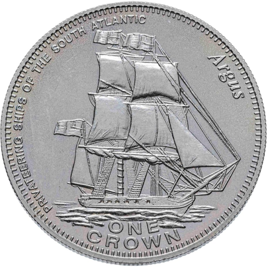 Тристан-да-Кунья, 1 крона (crown) 2006 Корабли-приватиры Южной Атлантики - "Argus"