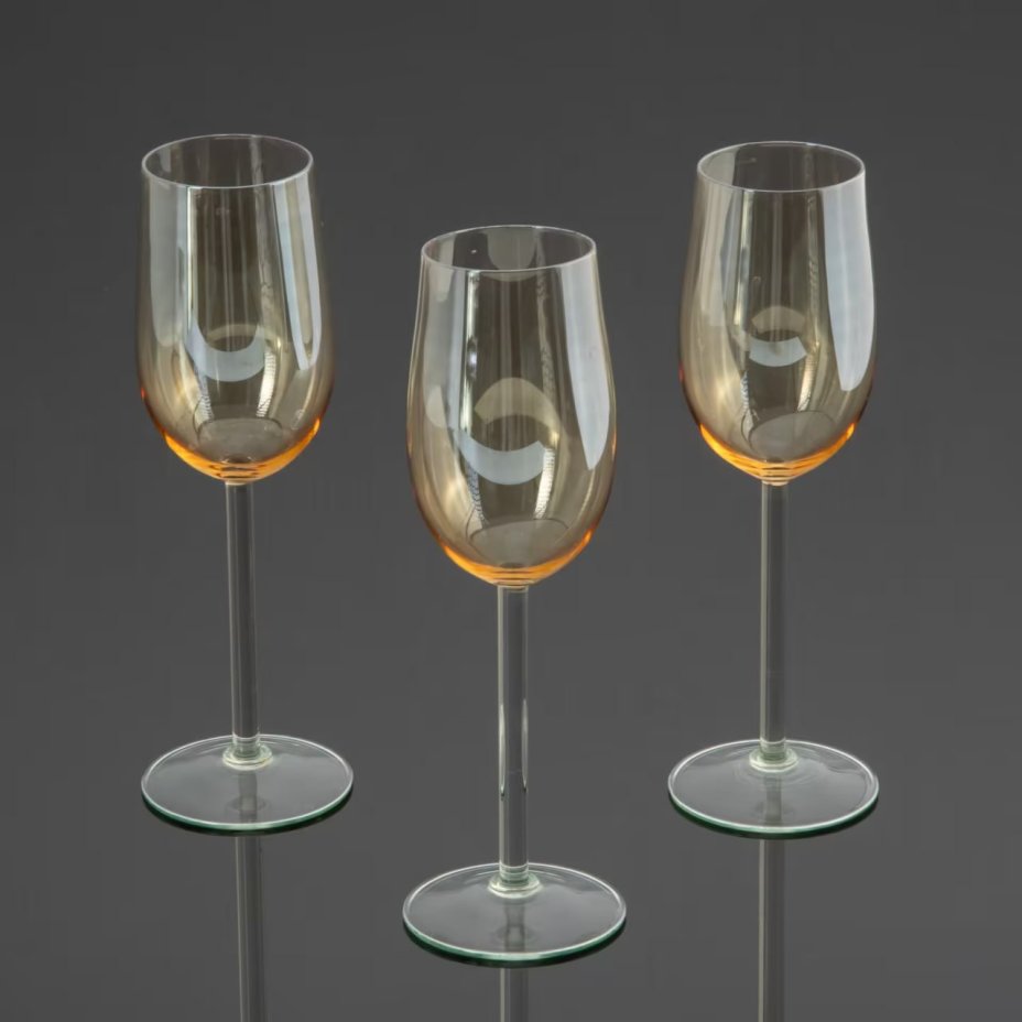 Бокалы для шампанского на 3 персоны, Калининский стекольный завод «Тверис»