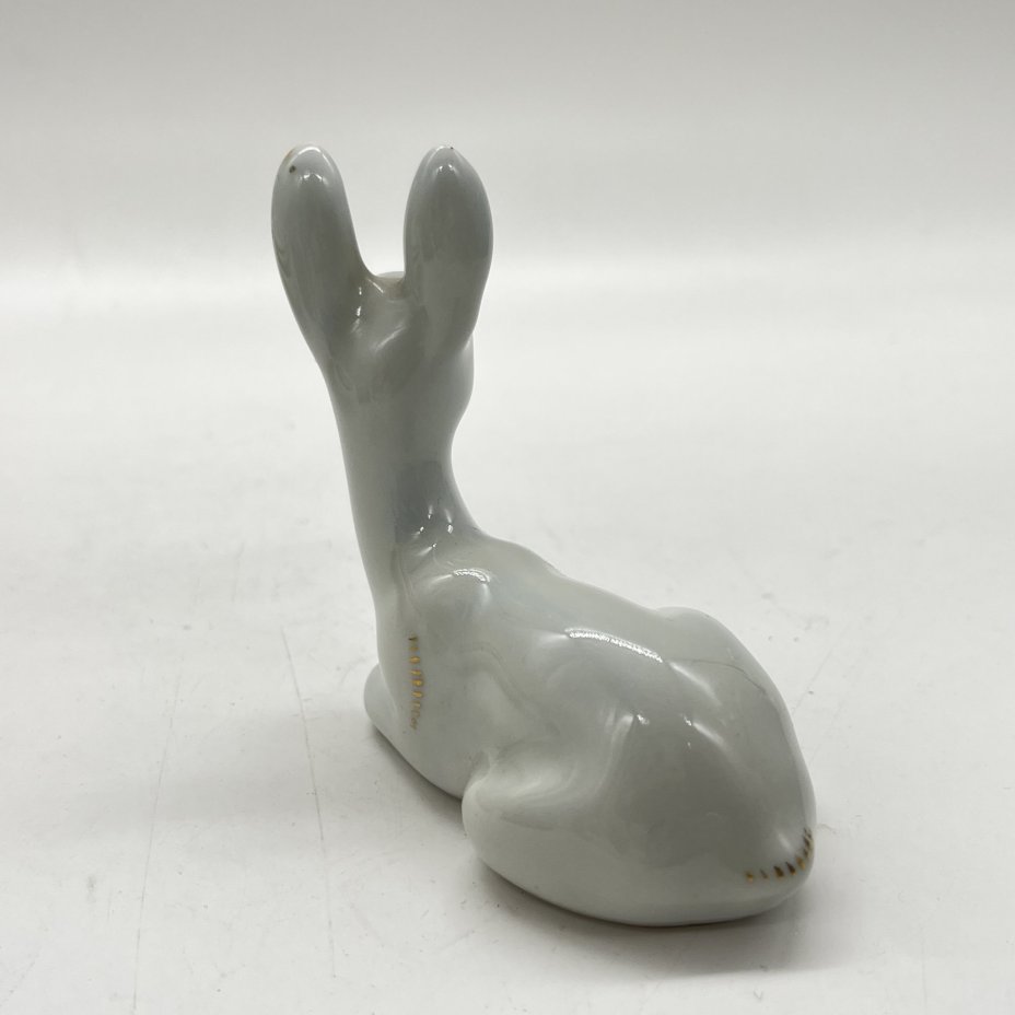 Статуэтка "Косуля", фарфор, золочение, Рижский фарфорово-фаянсовый завод, СССР, 1980-1990 гг.