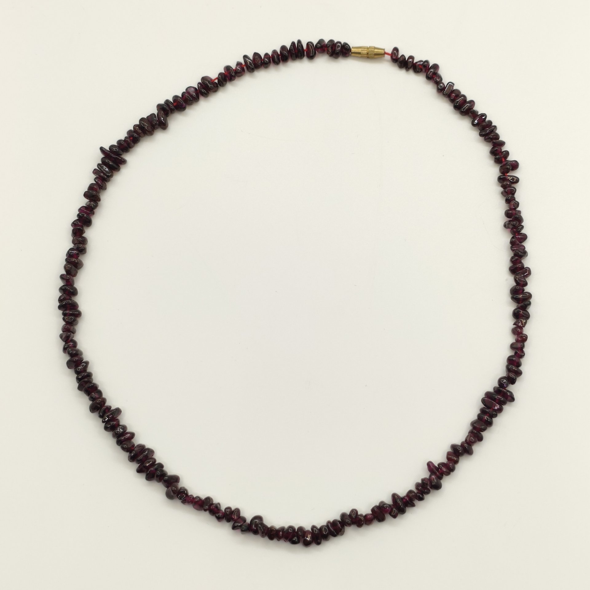 Бусы из камней различной формы винного оттенка, металл, гранат, СССР, 1970-1990 гг.