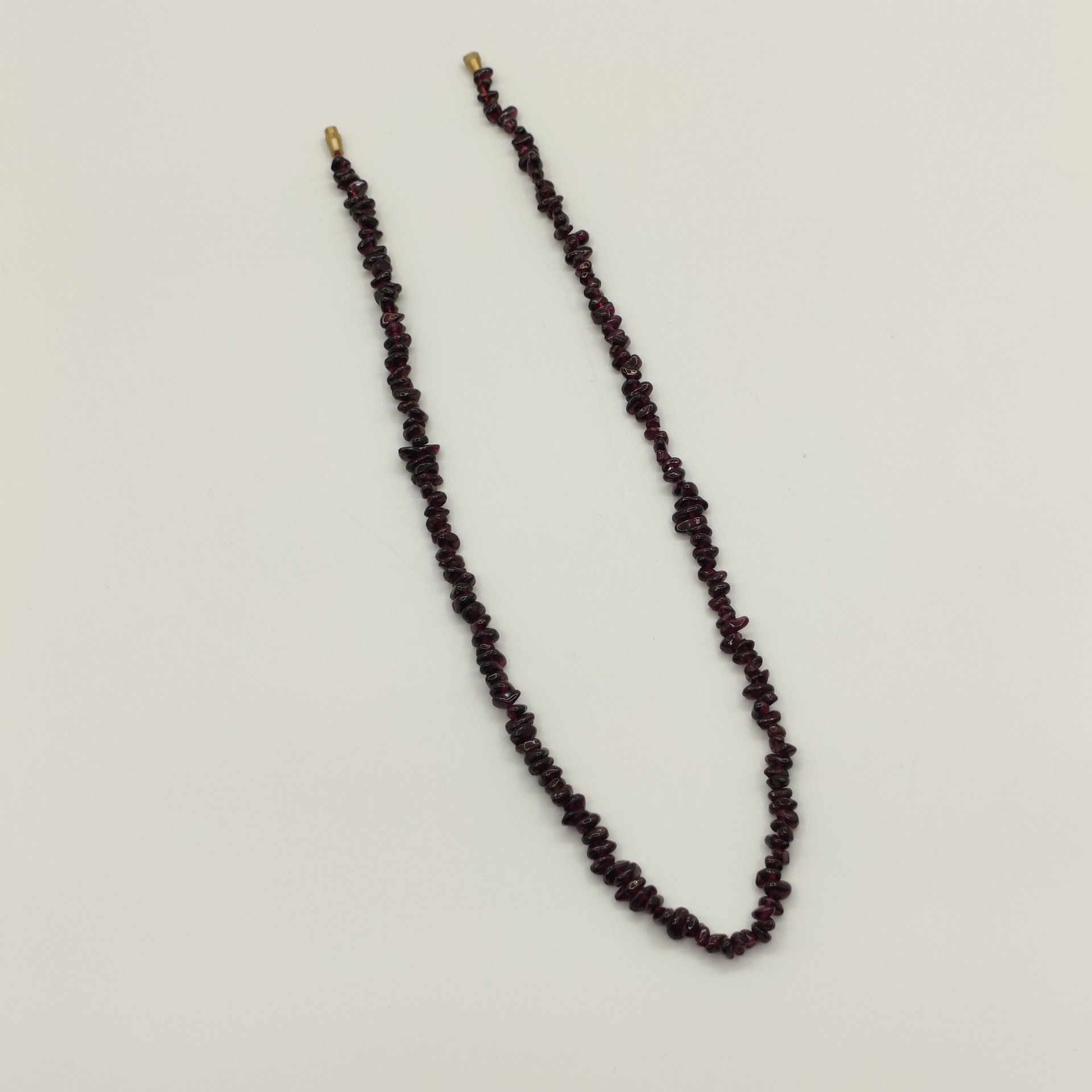 Бусы из камней различной формы винного оттенка, металл, гранат, СССР, 1970-1990 гг.