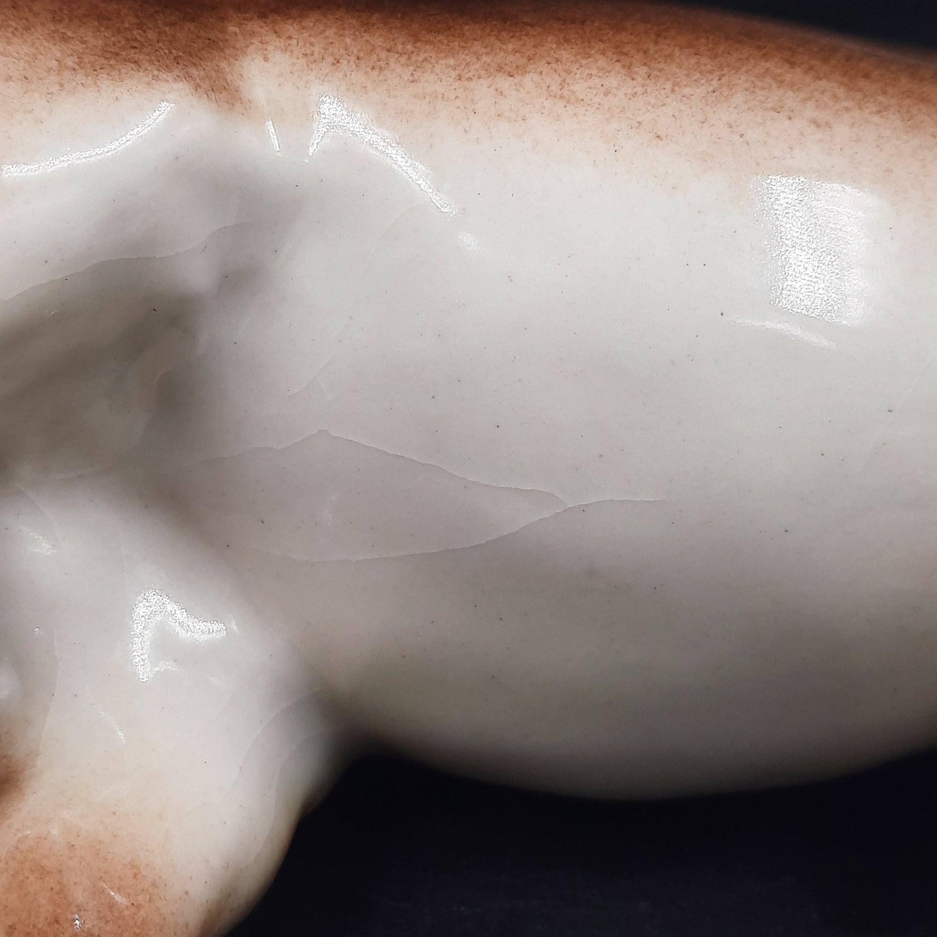 Статуэтка "Лошадь-тяжеловоз", фарфор, аэрография, Ленинградский фарфоровый завод (ЛФЗ), СССР, 1970-1990 гг.