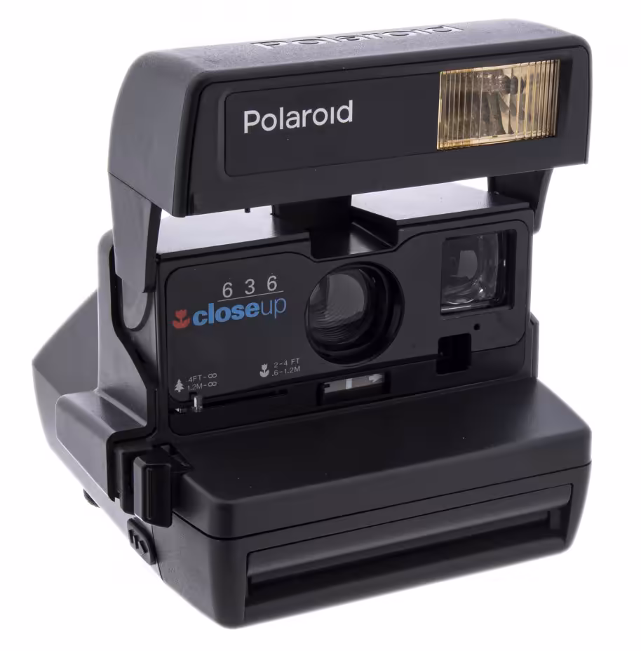 Фотоаппарат "Polaroid 636 Closeup Instant camera" в оригинальной коробке, пластик, Великобритания, 1980-1990 гг., Polaroid