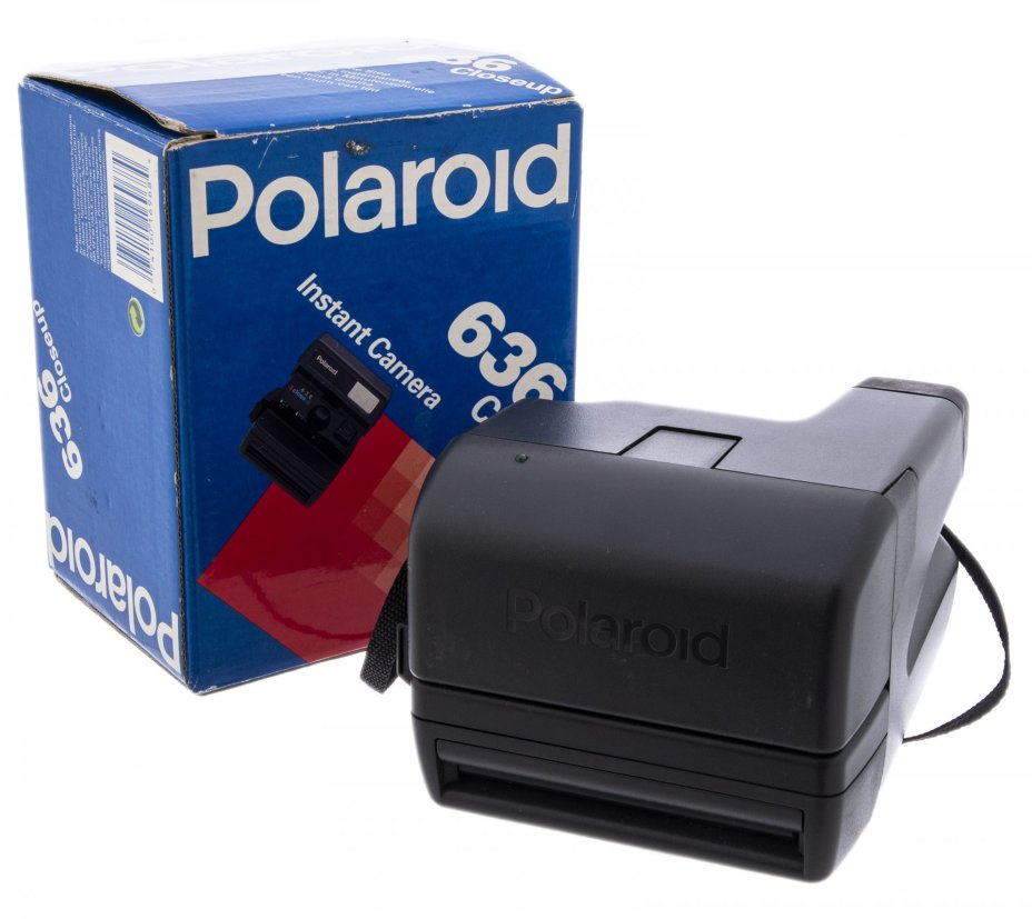 Фотоаппарат "Polaroid 636 Closeup Instant camera" в оригинальной коробке, пластик, Великобритания, 1980-1990 гг., Polaroid