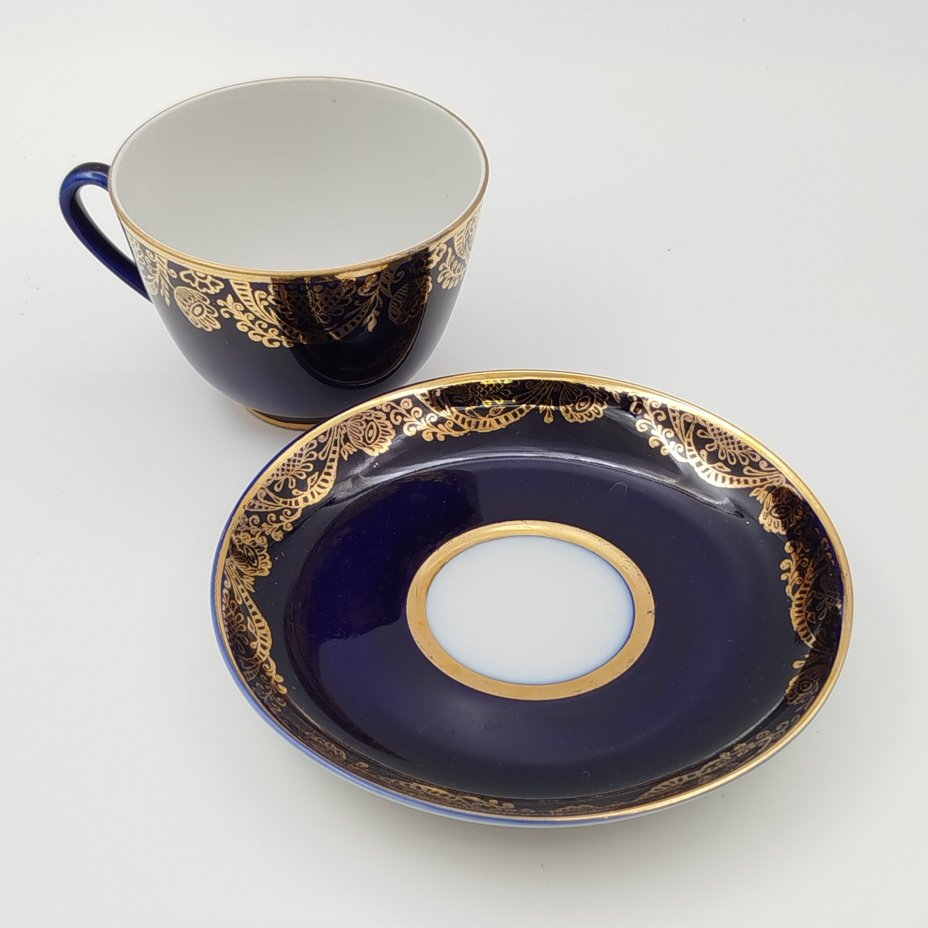 Пара чайная  "Золотая фриз"