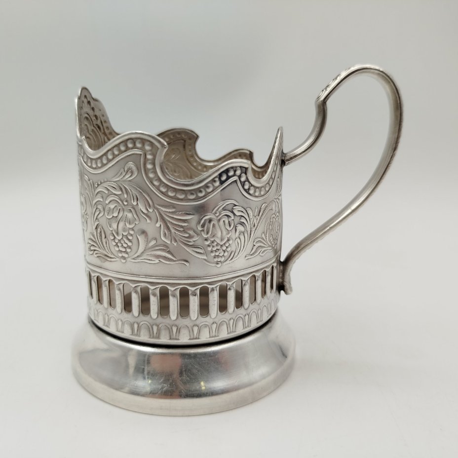 Подстаканник "Советский космос", мНЦ (медь-никель-цинк), Кольчугинский завод цветных металлов, СССР, 1960-1980 гг.