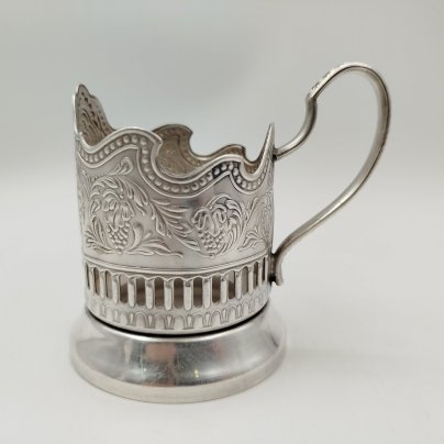 Подстаканник "Советский космос", мНЦ (медь-никель-цинк), Кольчугинский завод цветных металлов, СССР, 1960-1980 гг., Кольчугинский завод цветных металлов