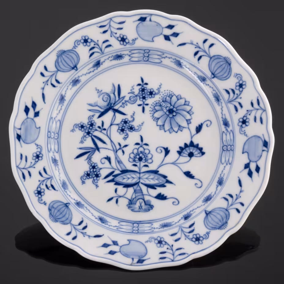Тарелка "Луковый узор", Meissen (Мейсенский фарфор)
