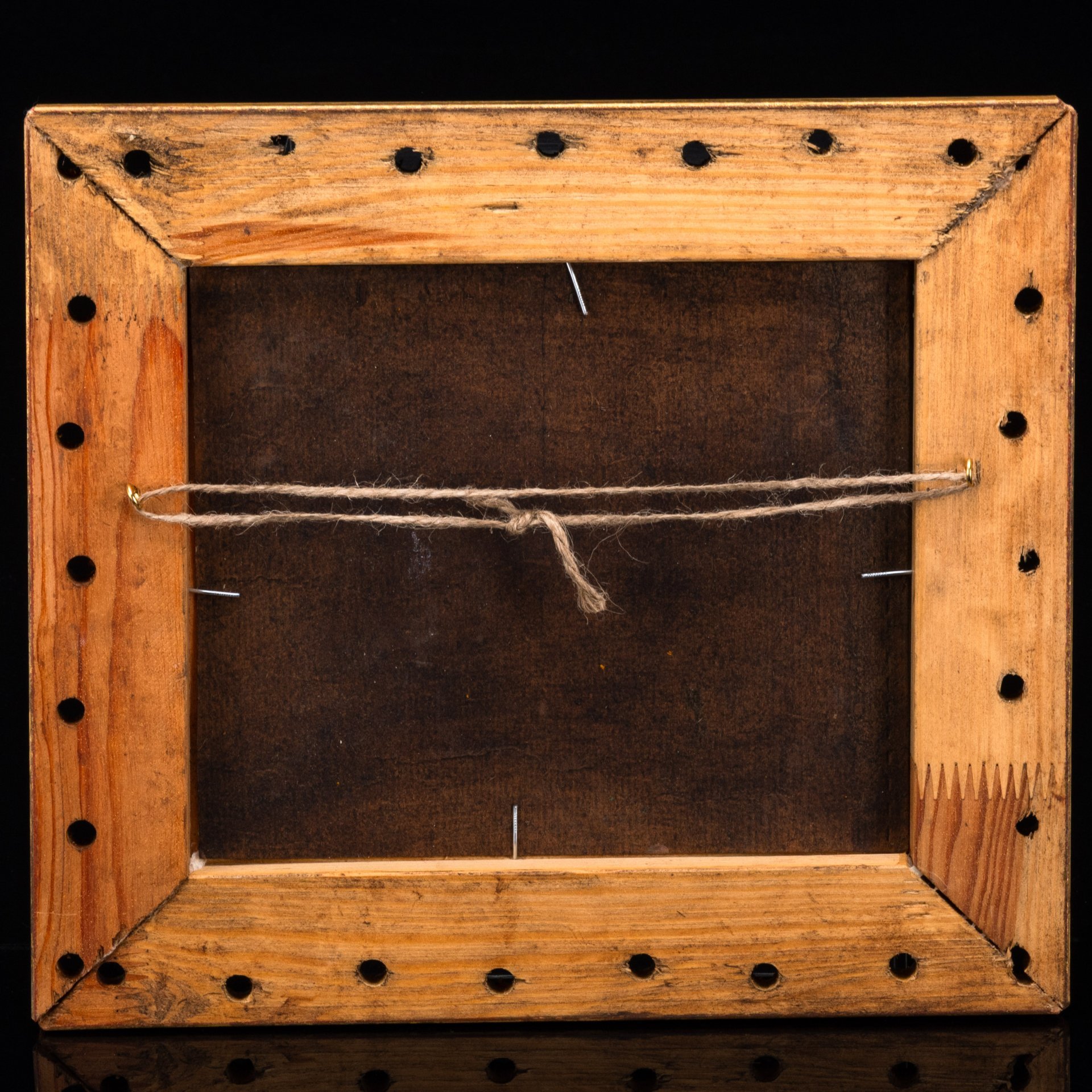 Картина "Крым. Гурзуф. Вид на Аю-Даг" (название условное) в раме, подпись "АР", дерево, картон, масло, СССР, 1970-1990 гг.