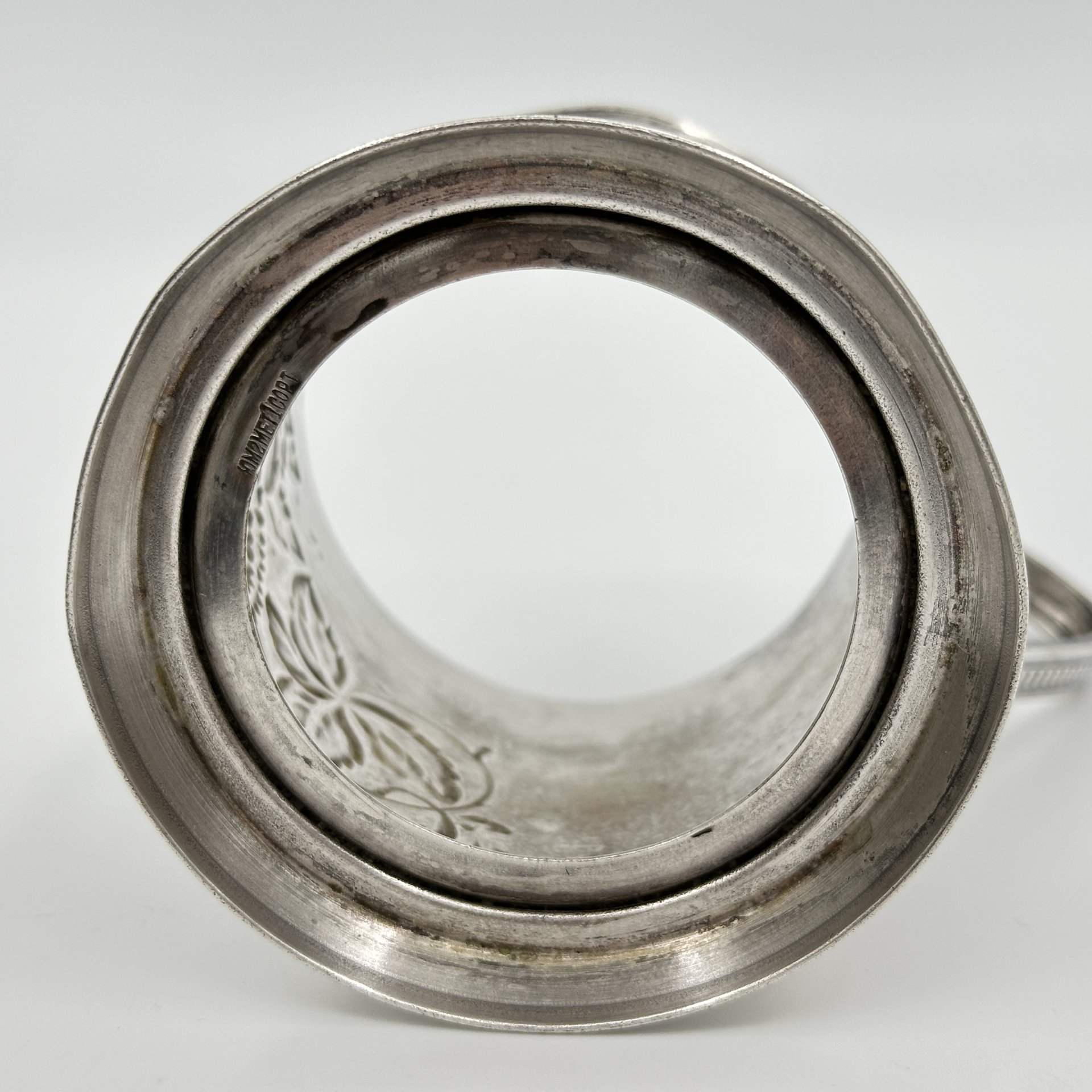 Подстаканник "Подсолнух", мНЦ (медь-никель-цинк), Мстерская художественная фабрика  «Ювелир», СССР, 1962 г., Мстерская художественная фабрика  «Ювелир»