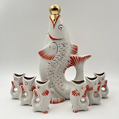 Набор для крепких напитков "Рыба" (штоф и 6 стопок), автор М.Д. Барамидзе