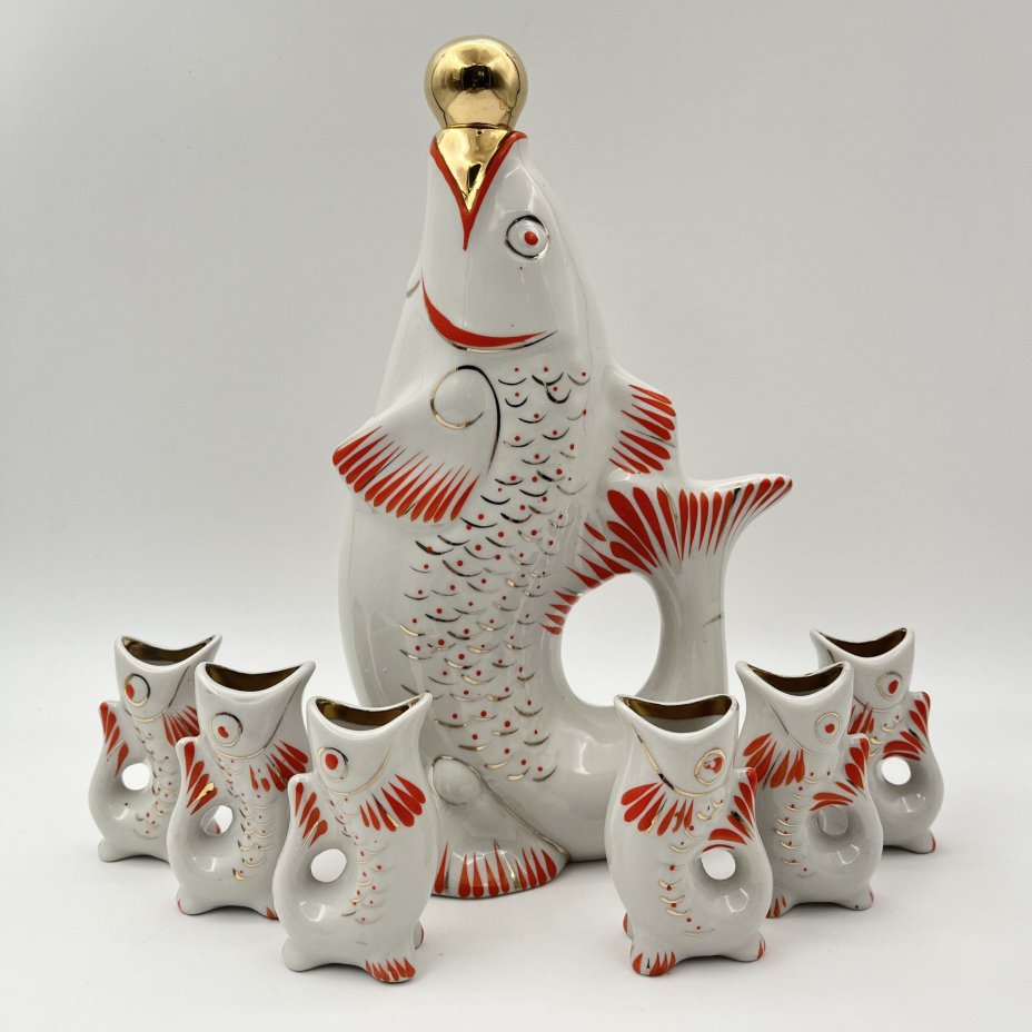 Набор для крепких напитков "Рыба" (штоф и 6 стопок), автор М.Д. Барамидзе