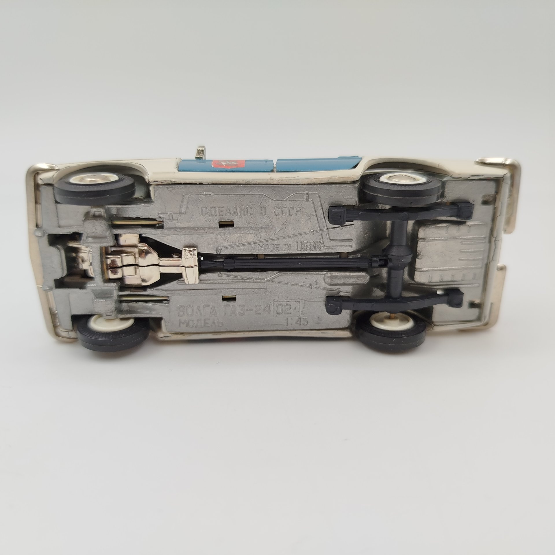 Модель автомобиля "ГАЗ-2402" (Милиция), авторская, металл, пластмасса, СССР, 1970-1990 гг.