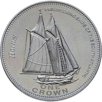 Тристан-да-Кунья, 1 крона (crown) 2006 Корабли-приватиры Южной Атлантики - "Hornet"