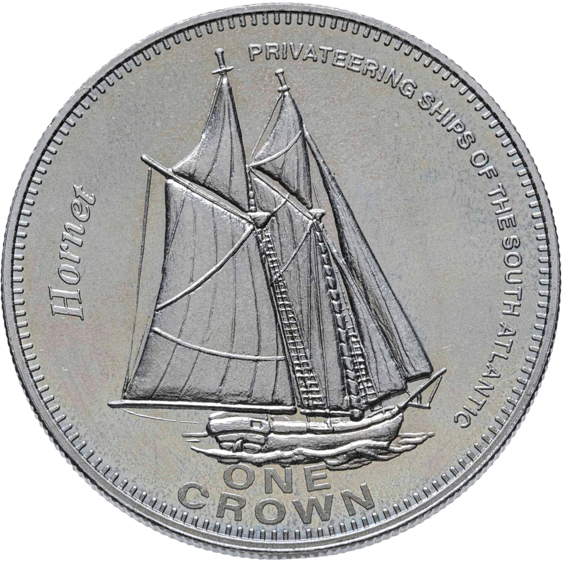Тристан-да-Кунья, 1 крона (crown) 2006 Корабли-приватиры Южной Атлантики - "Hornet"