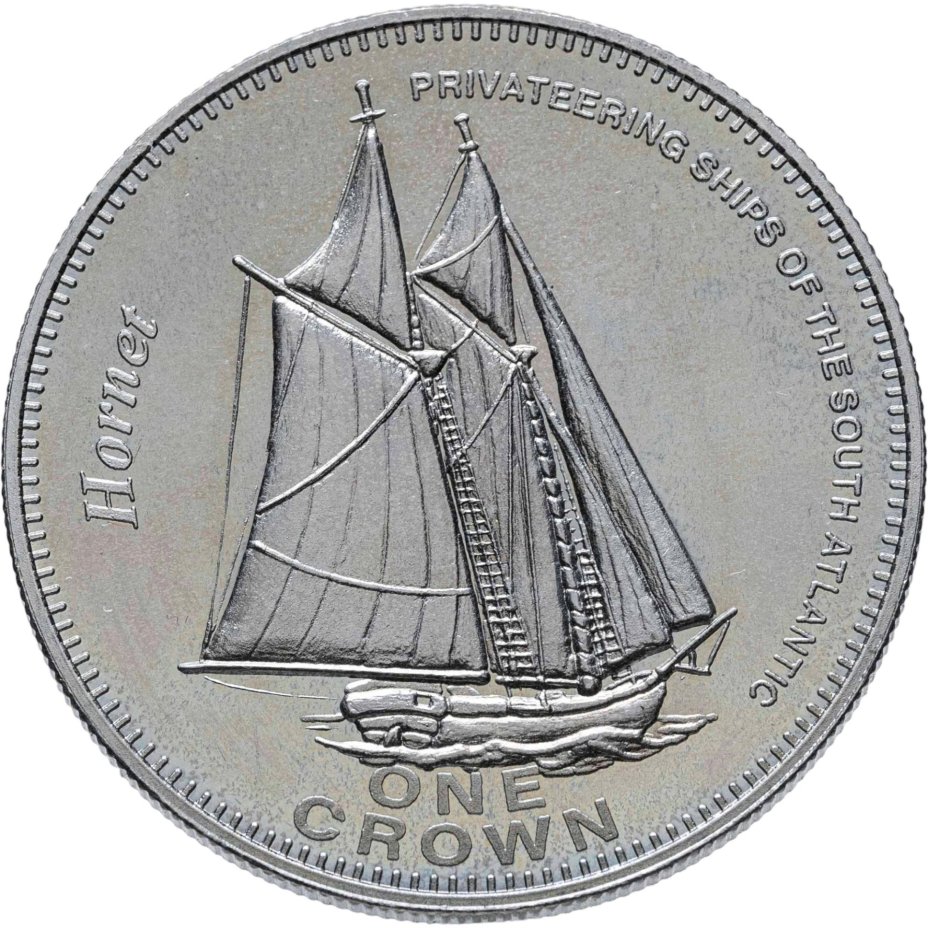 Тристан-да-Кунья, 1 крона (crown) 2006 Корабли-приватиры Южной Атлантики - "Hornet"