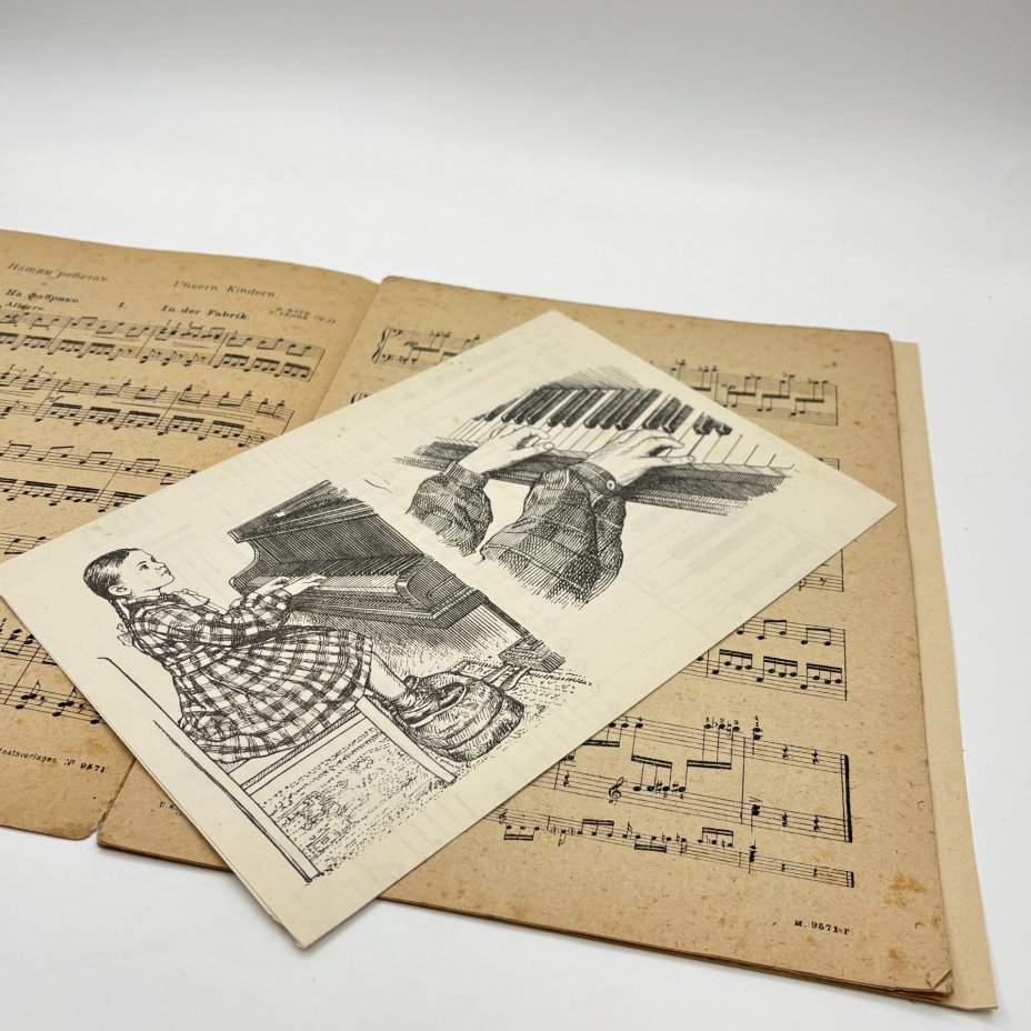 В. Фере "Нашим ребятам: шесть детских пьес для фортепиано" (ноты), бумага, печать, Государственное музыкальное издательство (МУЗГИЗ), СССР, 1933 г.