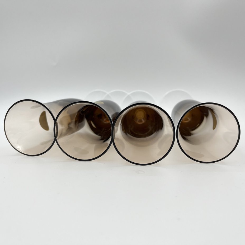 Набор из 4 бокалов для шампанского, стекло, Гусевской хрустальный завод (Гусь-Хрустальный), Российская Федерация, 1991-2010 гг.