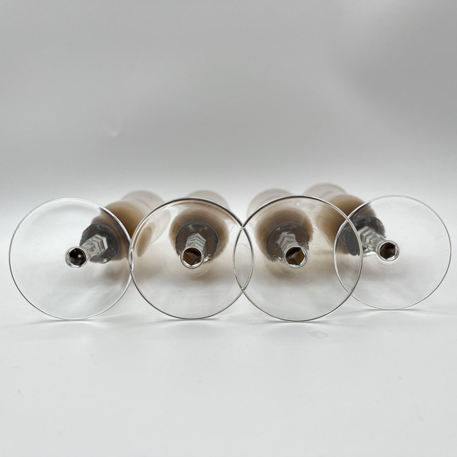 Набор из 4 бокалов для шампанского, стекло, Гусевской хрустальный завод (Гусь-Хрустальный), Российская Федерация, 1991-2010 гг.