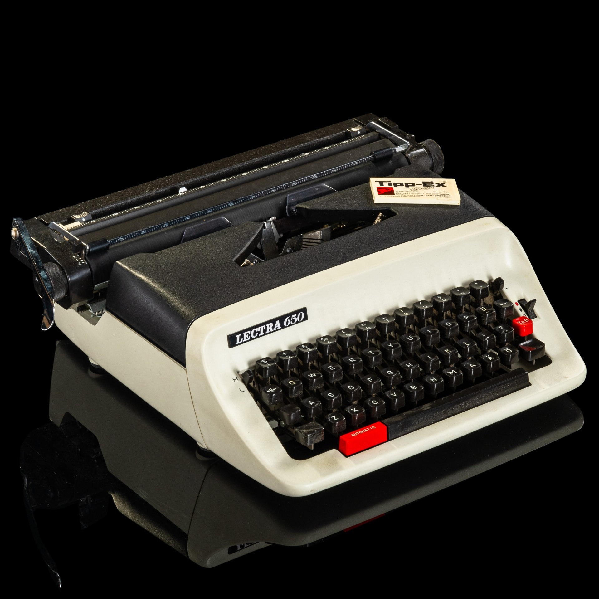 Машинка печатная "Lectra 650" в оригинальном кофре с инструкцией, металл, пластик