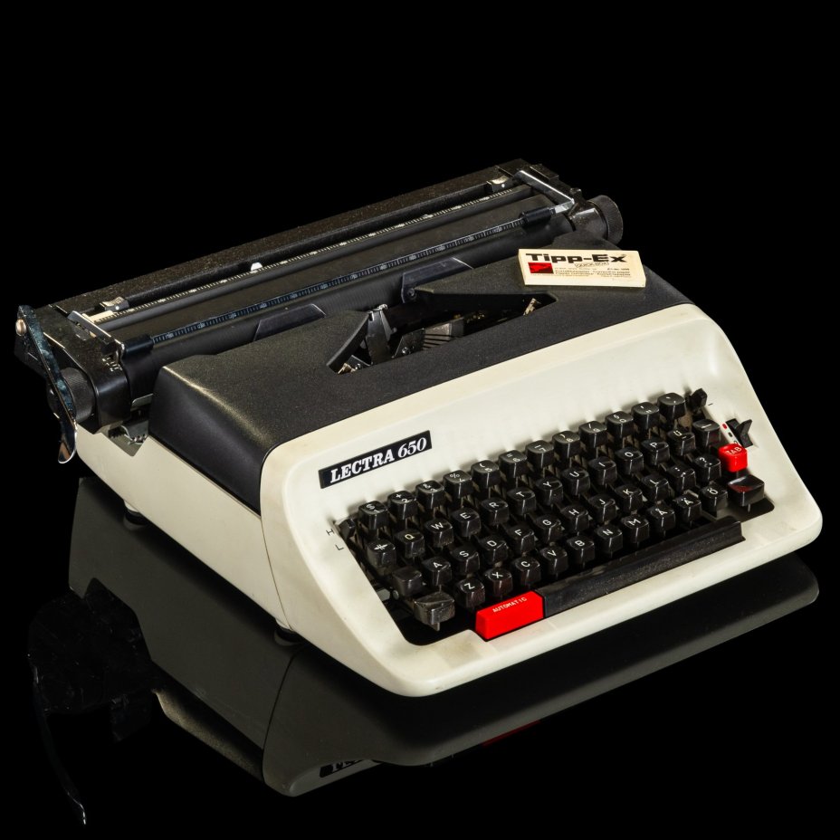 Машинка печатная "Lectra 650" в оригинальном кофре с инструкцией, металл, пластик