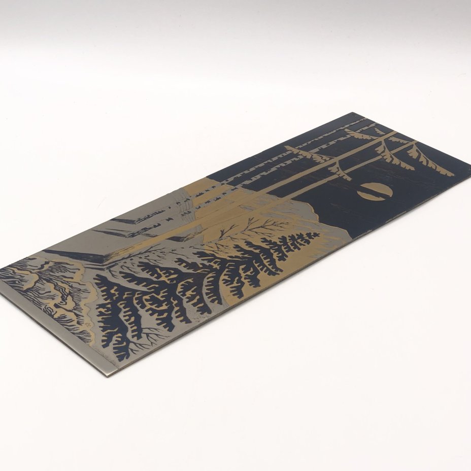 Панно настенное с изображением горного пейзажа, Златоуст