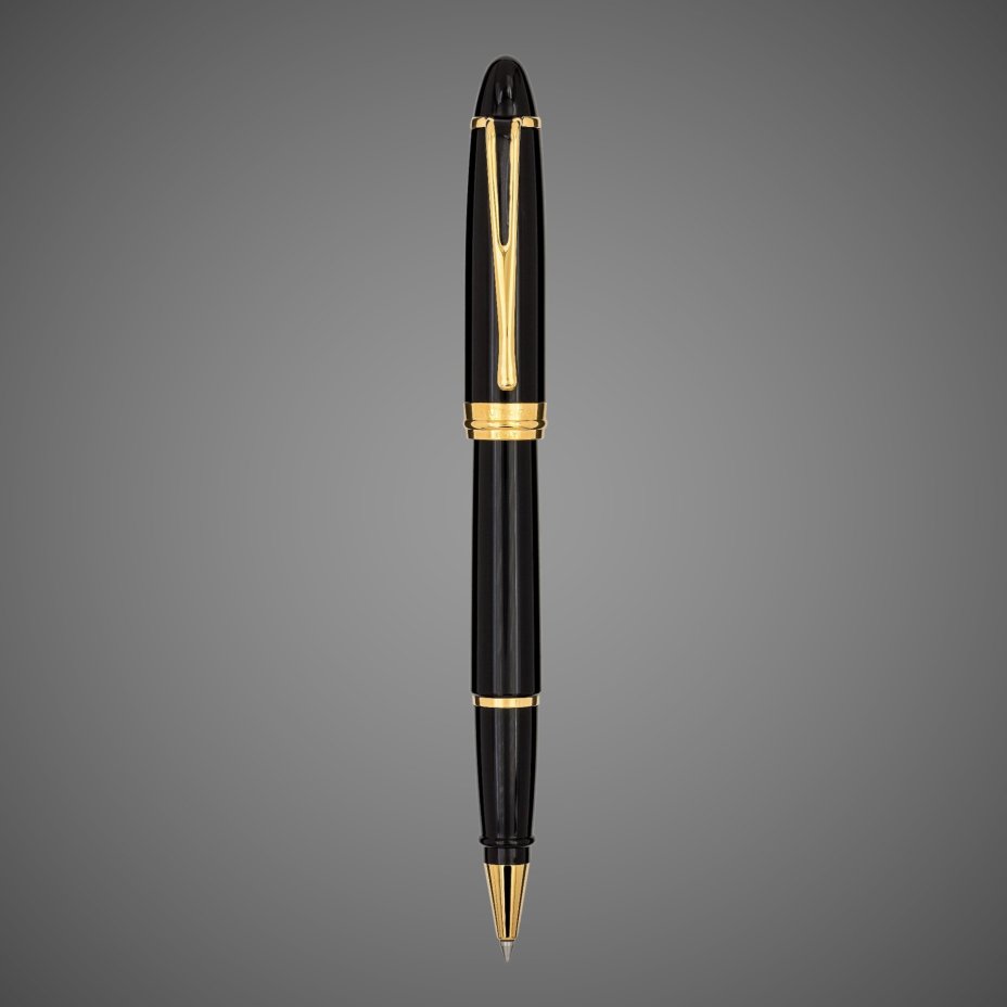 Ручка -роллер Ipsilon Deluxe black GT, в подарочной коробке, Лаки и смолы: лак, позолота, позолота, смола