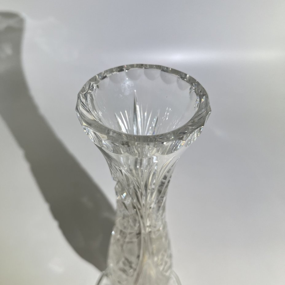 Узкая ваза с резным декором, Bohemia Crystalite