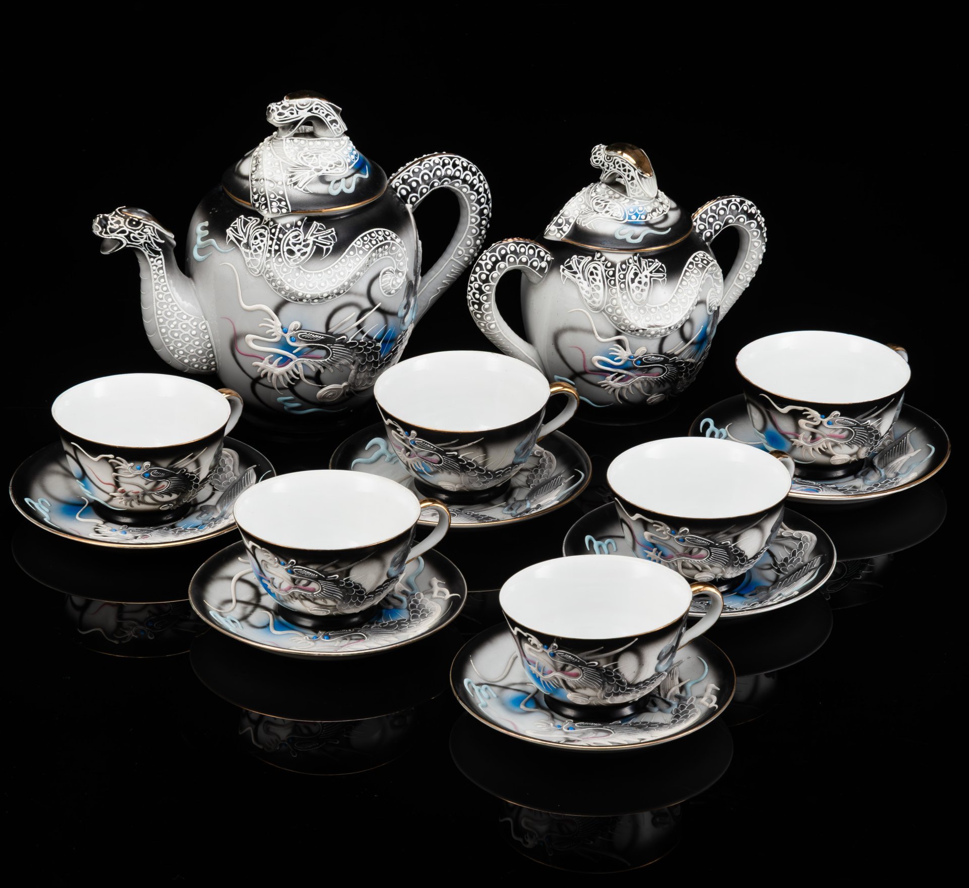 Сервиз чайный "Дракон" на 6 персон (14 предметов), Lux Porcelain FAHD M.K.