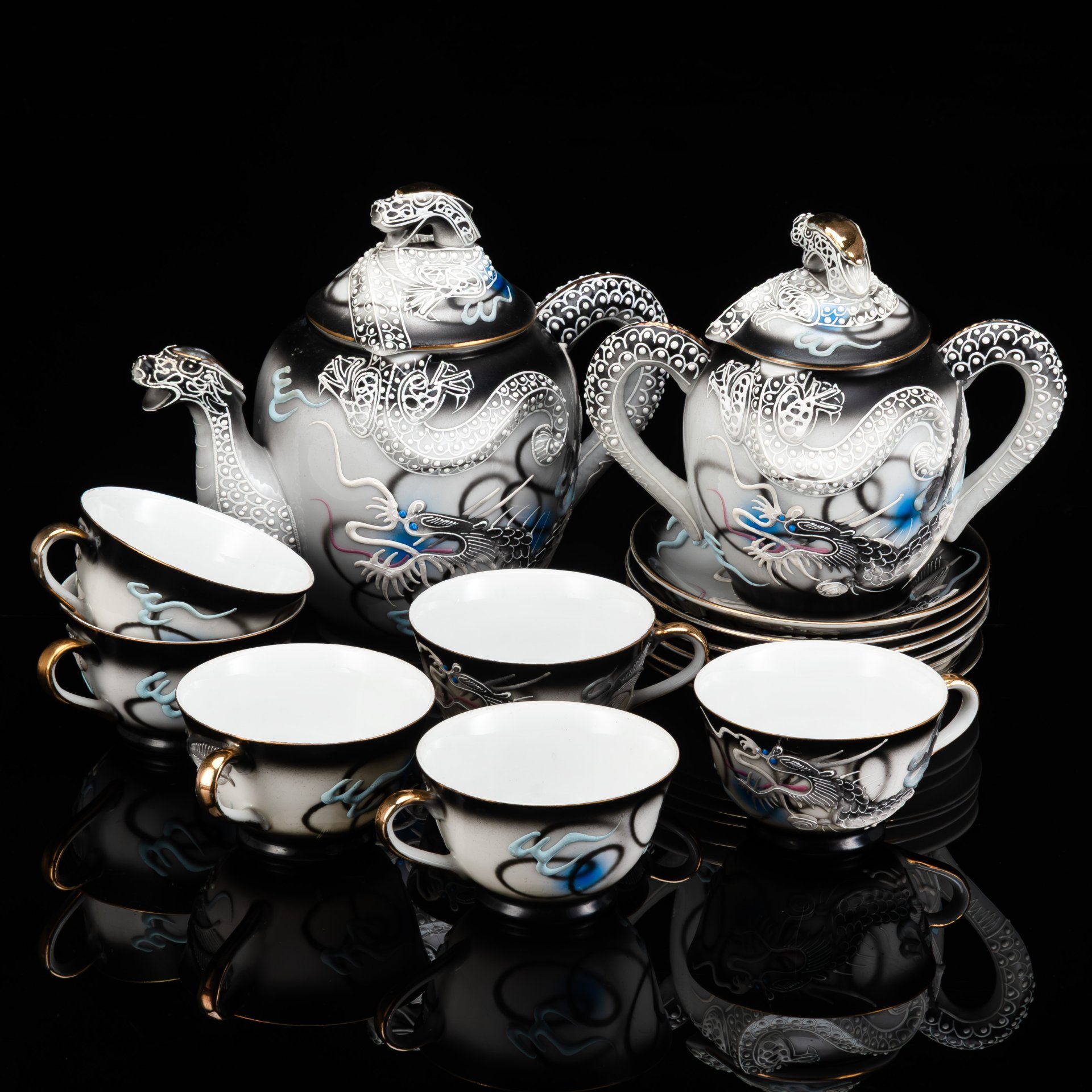 Сервиз чайный "Дракон" на 6 персон (14 предметов), Lux Porcelain FAHD M.K.