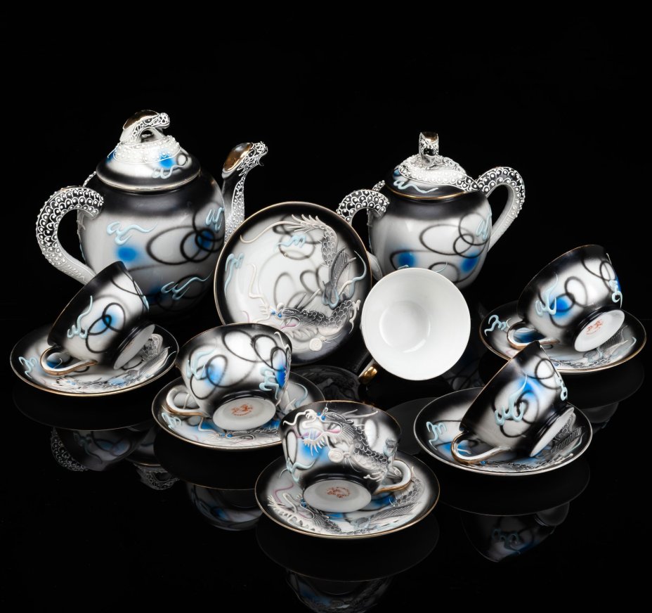 Сервиз чайный "Дракон" на 6 персон (14 предметов), Lux Porcelain FAHD M.K.