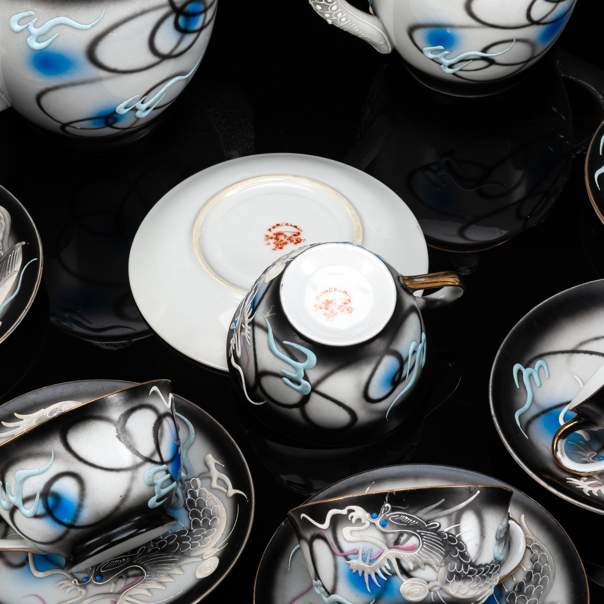 Сервиз чайный "Дракон" на 6 персон (14 предметов), Lux Porcelain FAHD M.K.